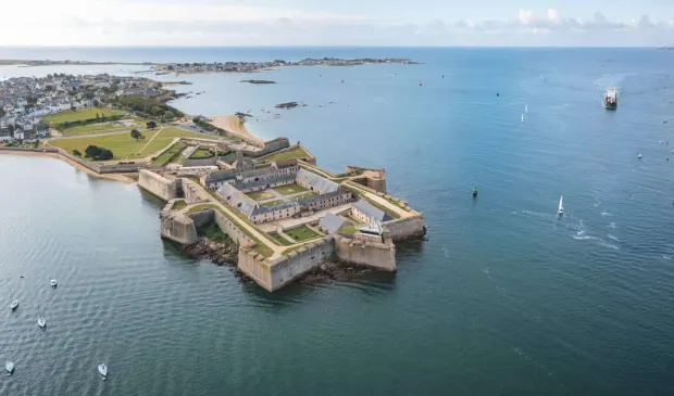 Vue aérienne de la Citadelle de Port-Louis